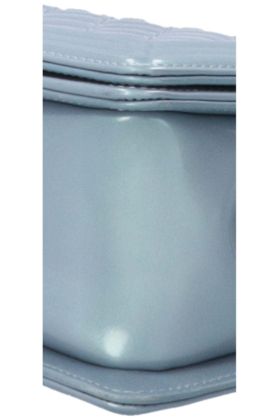 CHANEL Boy Bag Medium Patent Iridescent Blue