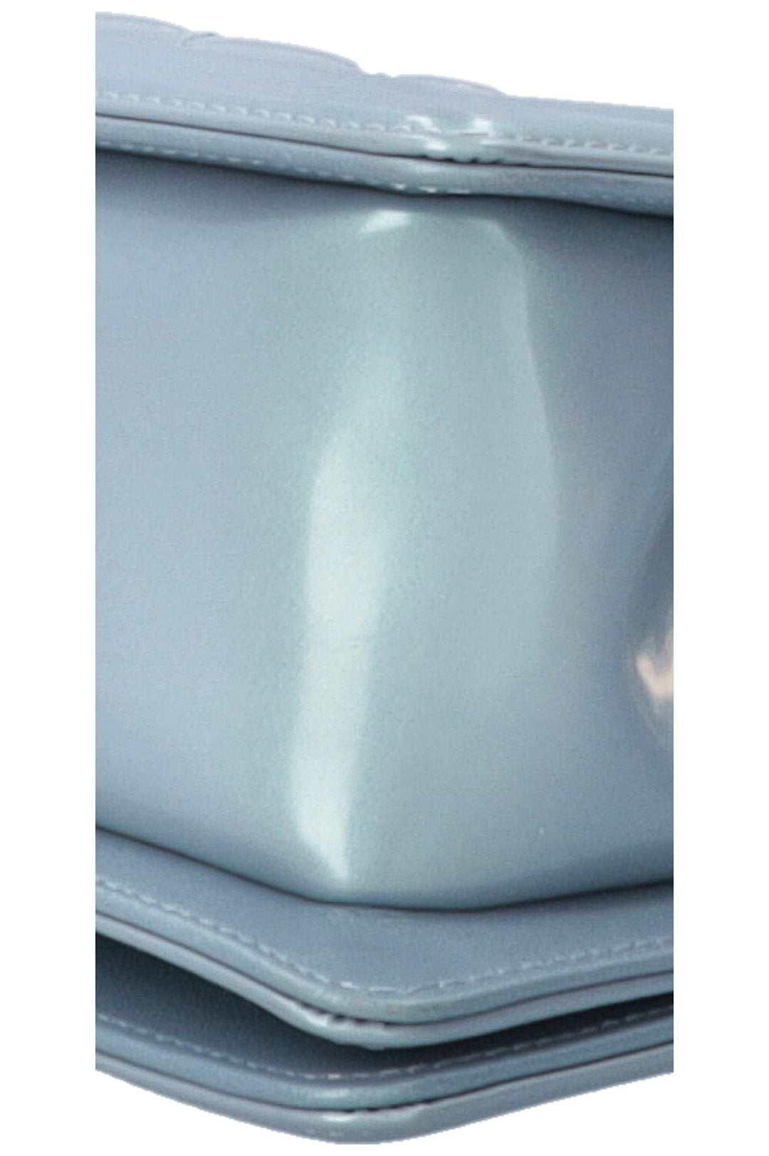 CHANEL Boy Bag Medium Patent Iridescent Blue