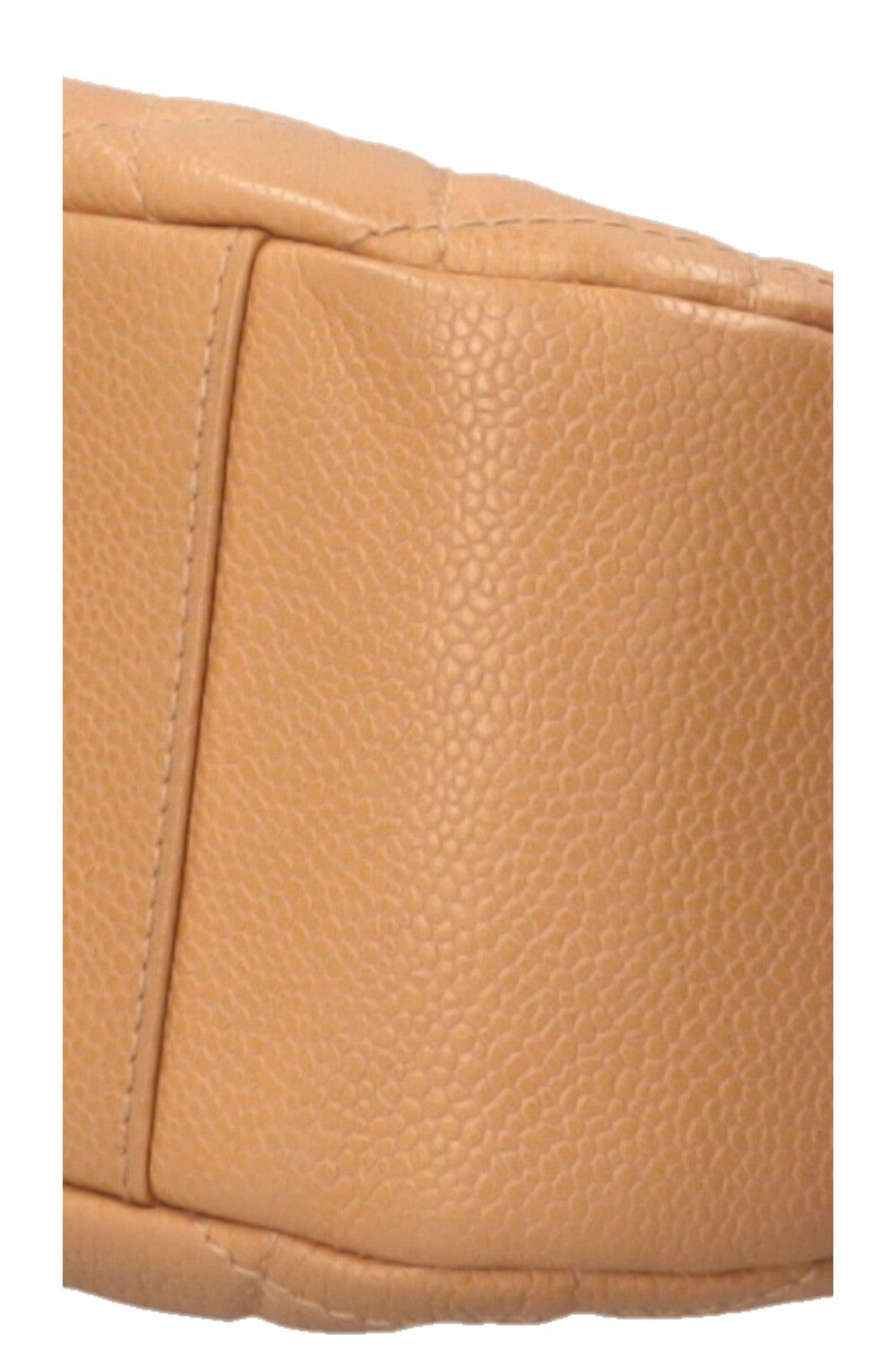 CHANEL CC Quilted Shoulder Bag Caviar Beige