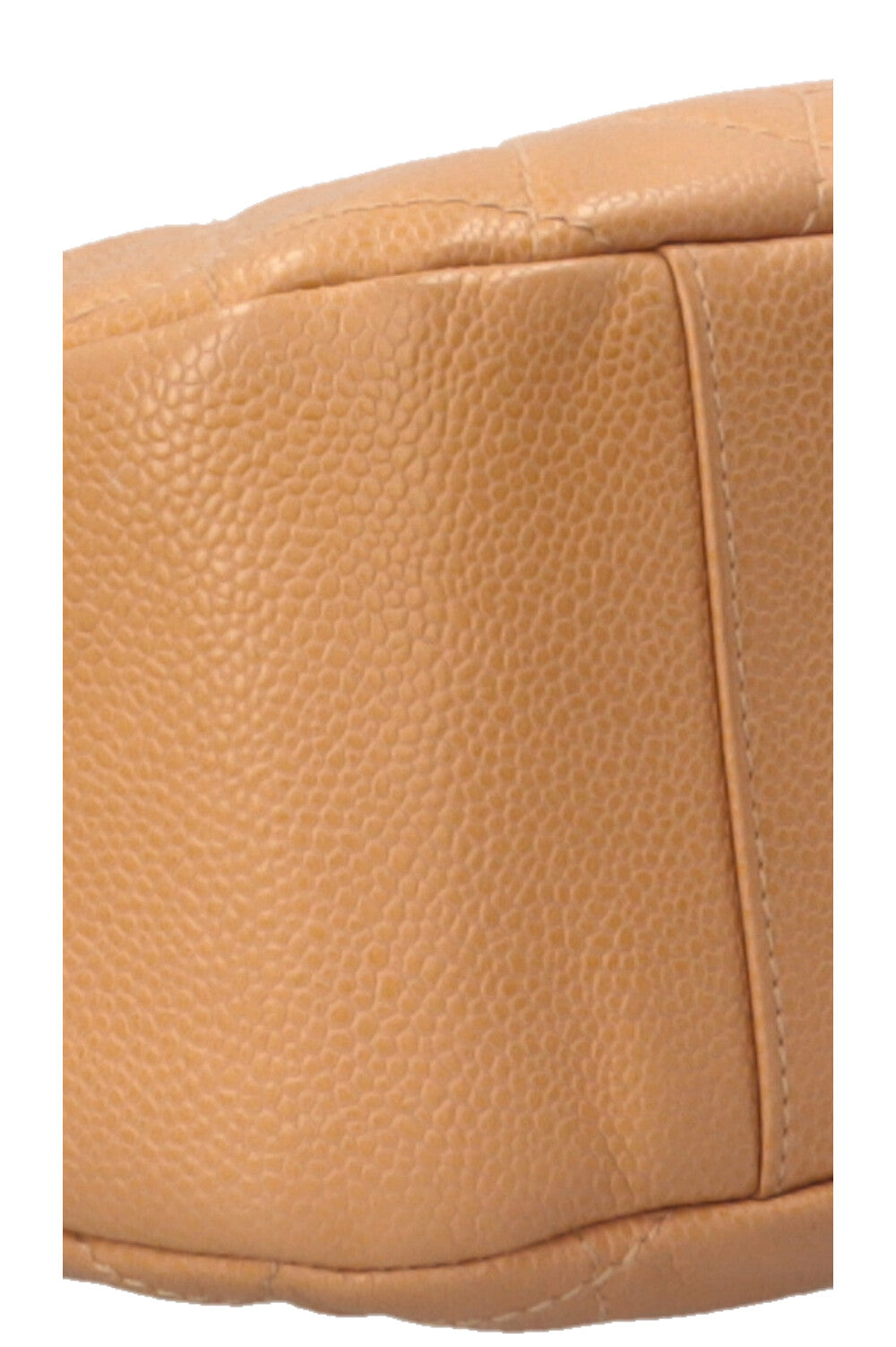 CHANEL CC Quilted Shoulder Bag Caviar Beige