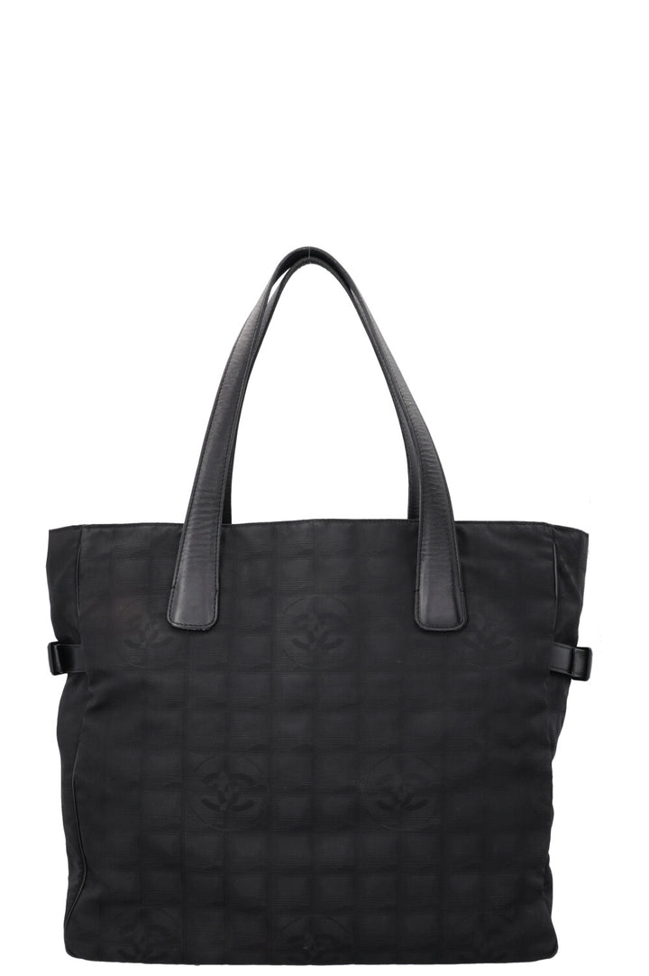 CHANEL New Travel Line Tote Bag Canvas Black