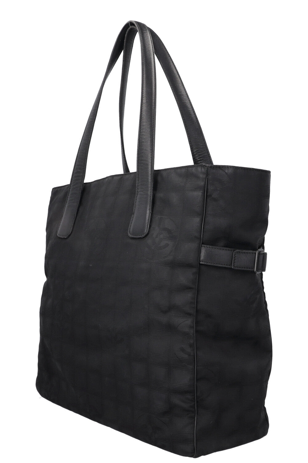 CHANEL New Travel Line Tote Bag Canvas Black