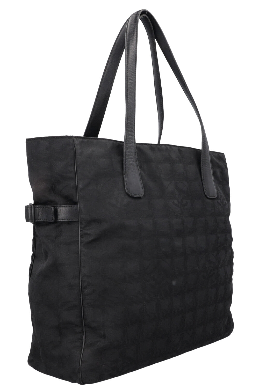 CHANEL New Travel Line Tote Bag Canvas Black