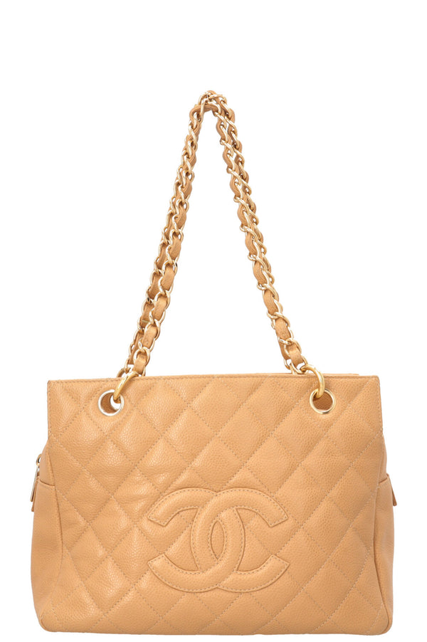 CHANEL PST Small Tote Bag Caviar Beige