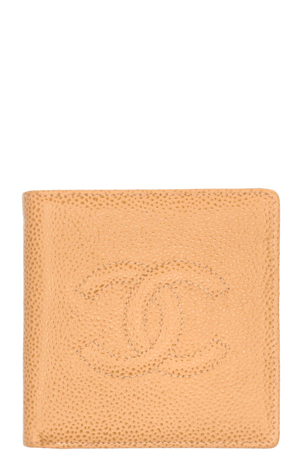 Portefeuille CHANEL CC Caviar Beige