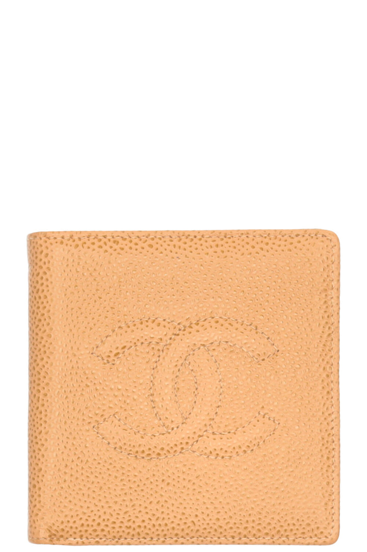 Portefeuille CHANEL CC Caviar Beige