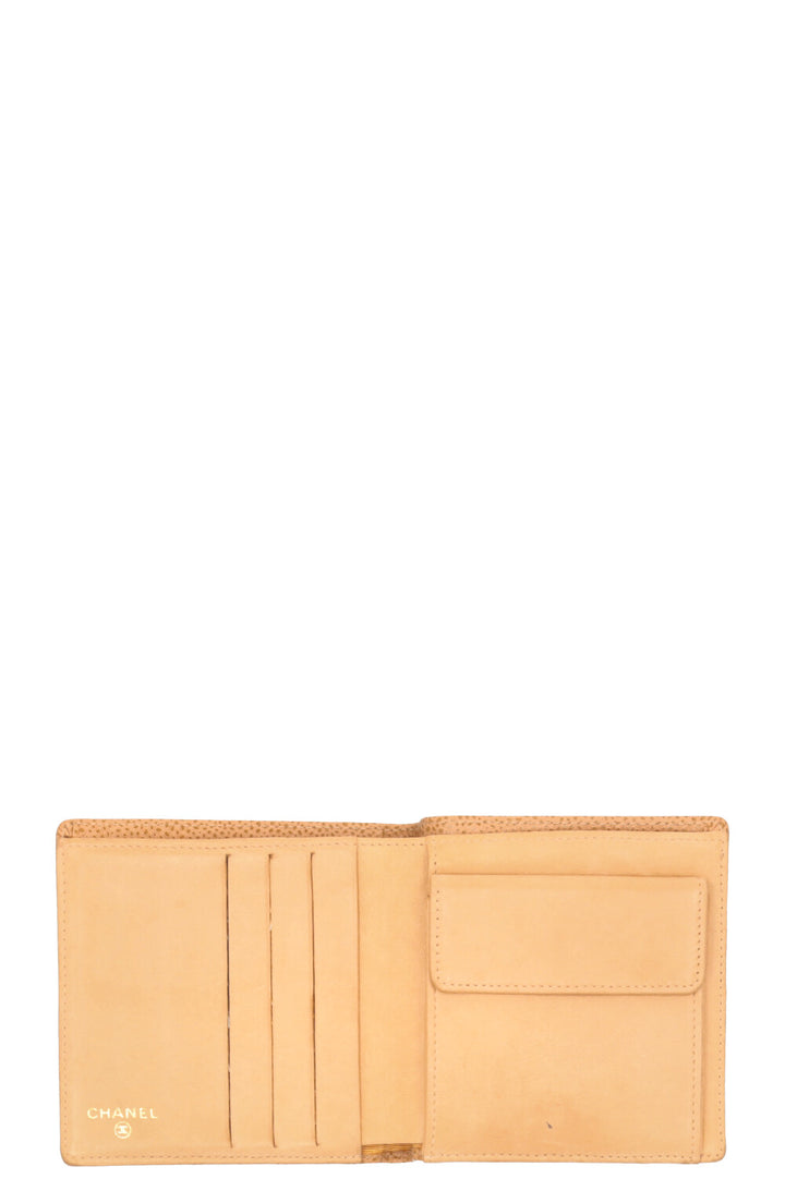 Portefeuille CHANEL CC Caviar Beige