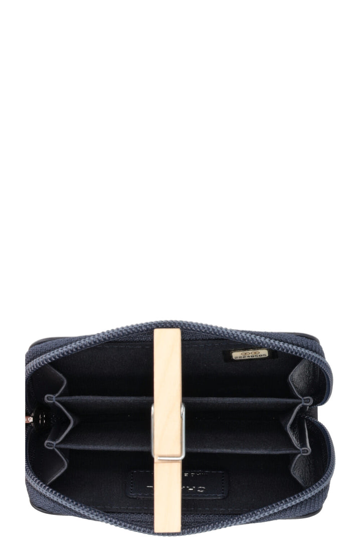 Porte-cartes zippé CHANEL Boy marine