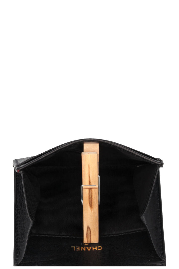 CHANEL Portefeuille Monnaie Caviar Noir