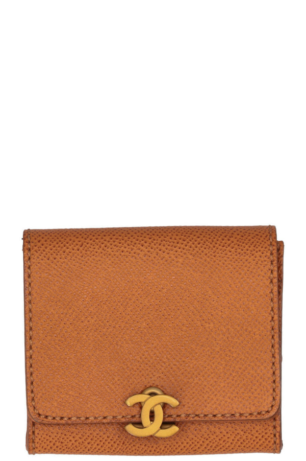 CHANEL CC Lock Wallet Brown