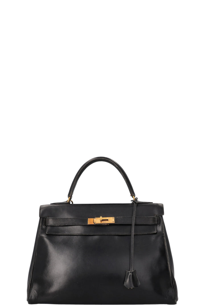 HERMÈS Vintage Kelly 32 Box Black