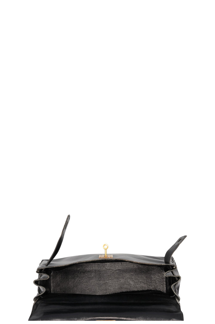 HERMÈS Vintage Kelly 32 Box Black