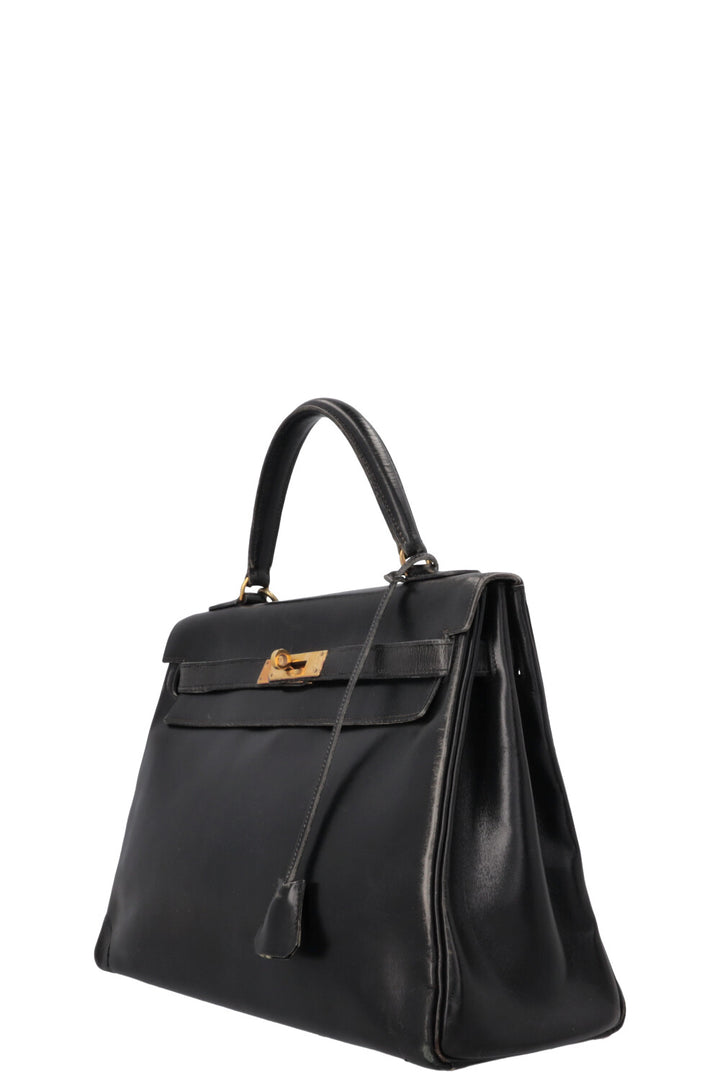 HERMÈS Vintage Kelly 32 Box Black