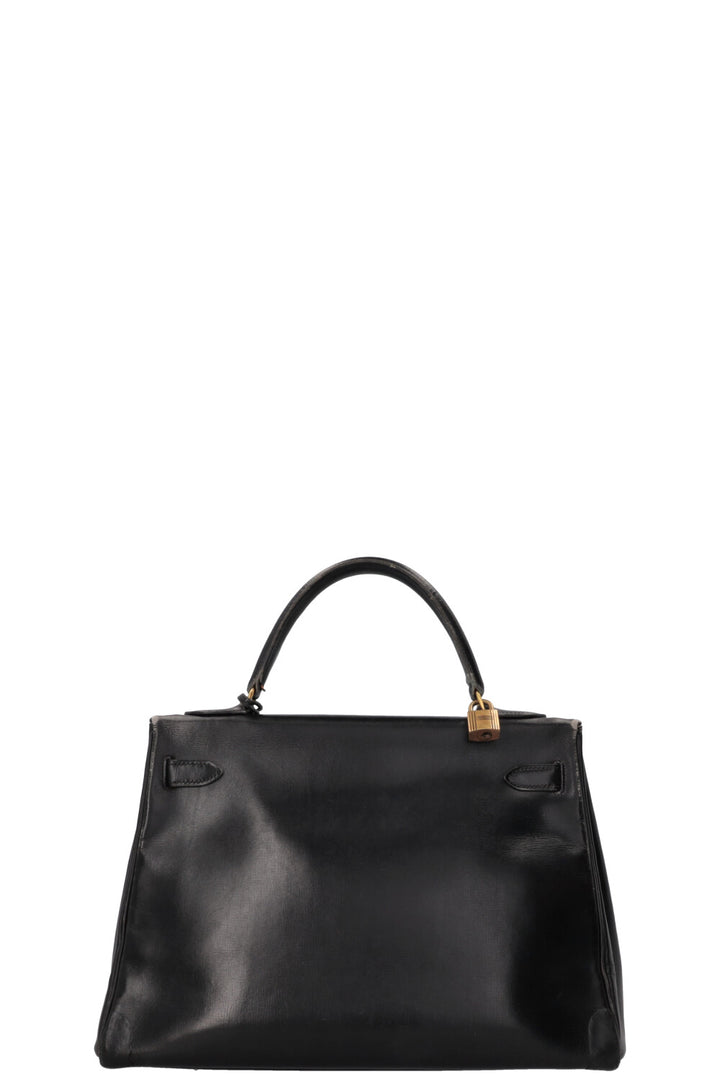 HERMÈS Vintage Kelly 32 Box Black