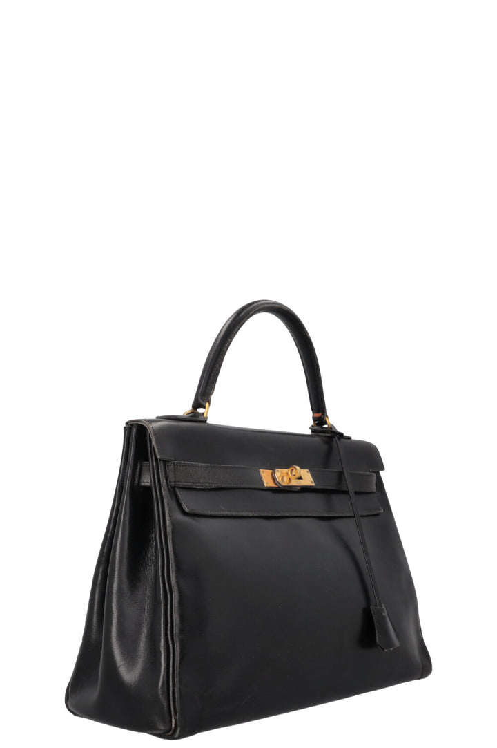 HERMÈS Vintage Kelly 32 Box Black