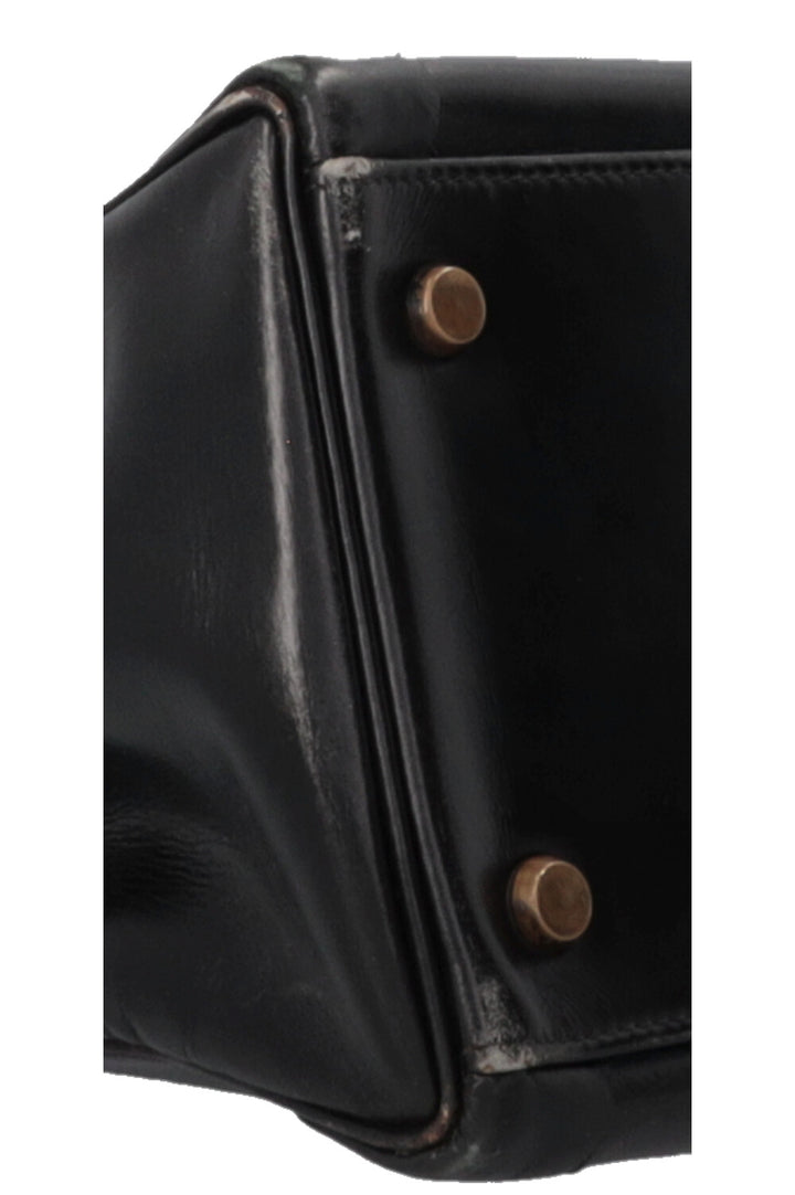 HERMÈS Vintage Kelly 32 Box Black