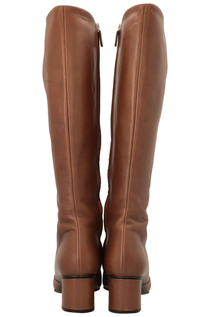 GUCCI Regent Horsebit Knee High Boots Brown
