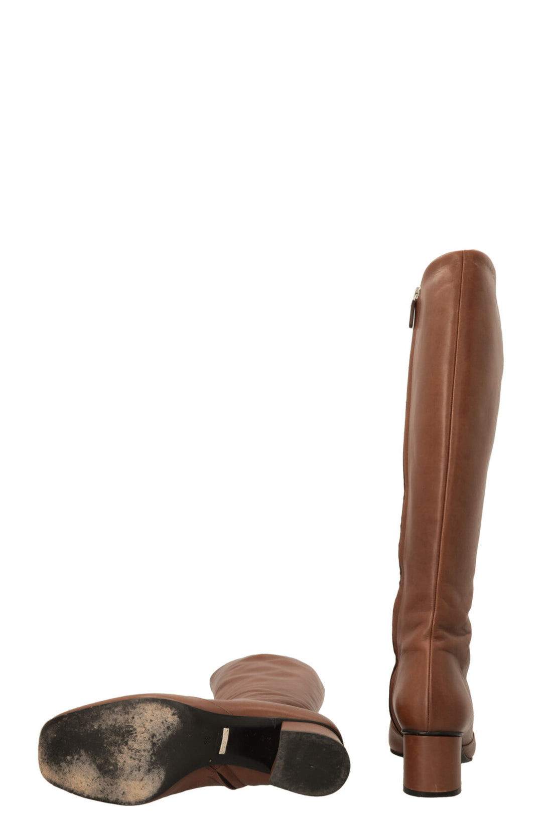 GUCCI Regent Horsebit Knee High Boots Brown