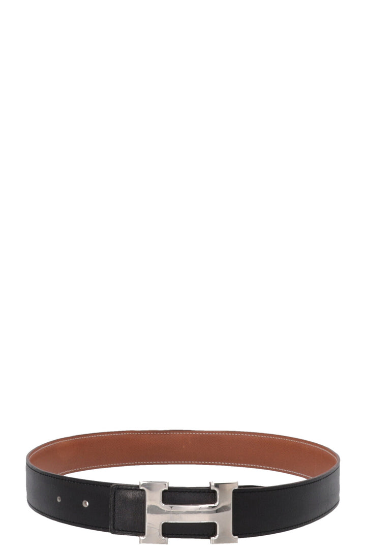 HERMÈS Constance H Belt Noir Gold
