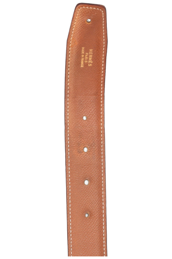 HERMÈS Constance H Belt Noir Gold