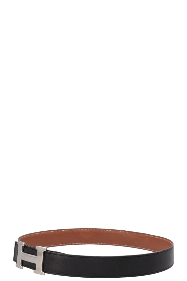 HERMÈS Constance H Belt Noir Gold