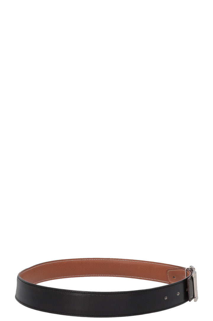 HERMÈS Constance H Belt Noir Gold