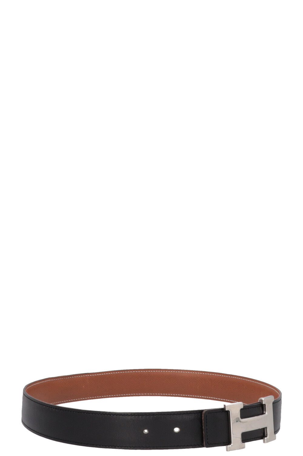 HERMÈS Constance H Belt Noir Gold