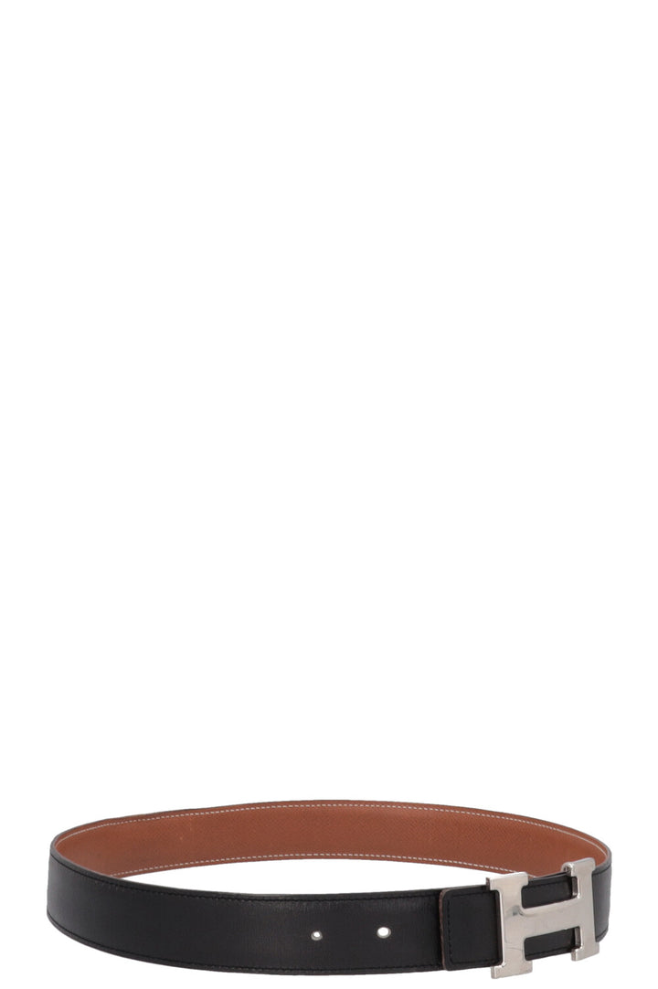HERMÈS Constance H Belt Noir Gold