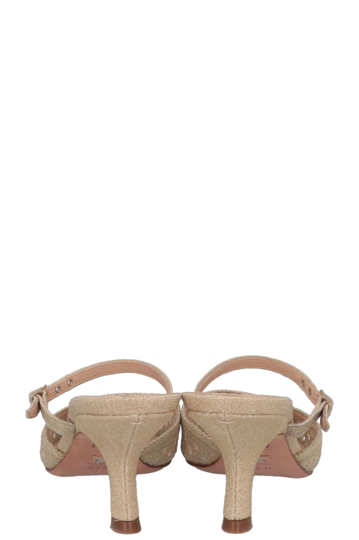 CHRISTIAN DIOR Mules Capture Cannage Or