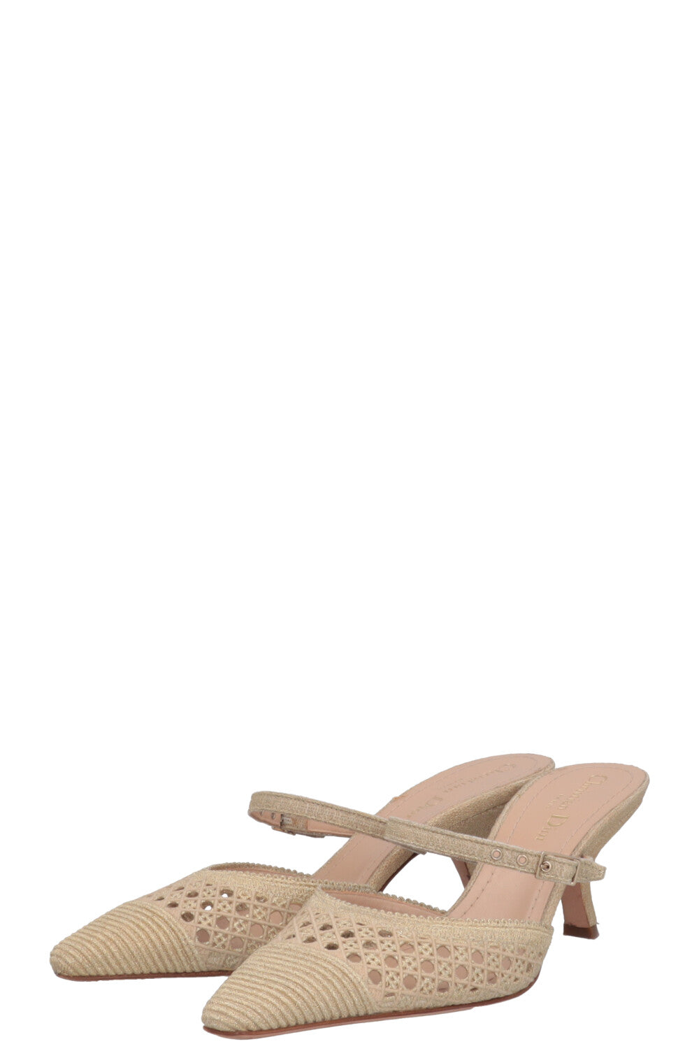 CHRISTIAN DIOR Mules Capture Cannage Or