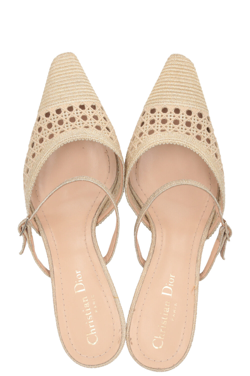 CHRISTIAN DIOR Mules Capture Cannage Or