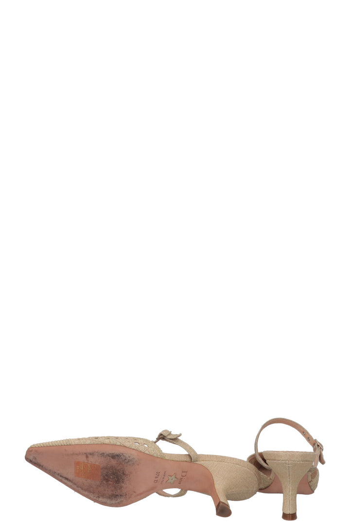 CHRISTIAN DIOR Mules Capture Cannage Or