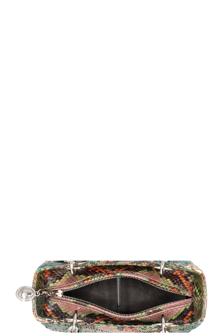 CHRISTIAN DIOR Lady Dior Medium Python Multicolore