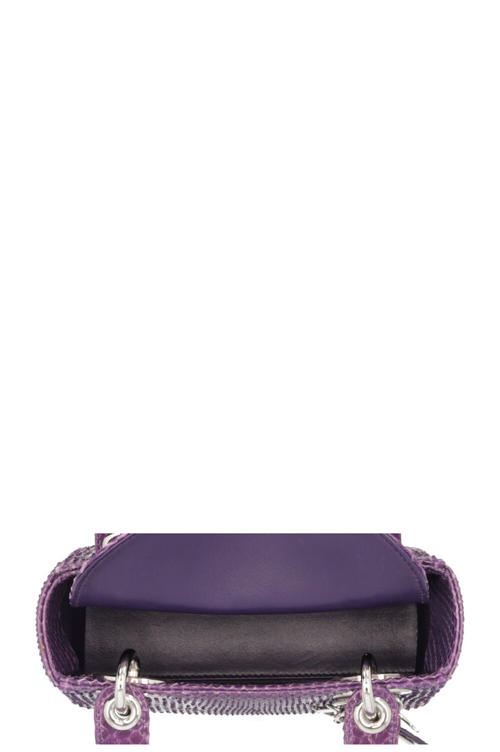 CHRISTIAN DIOR Mini Lady Dior Python Purple