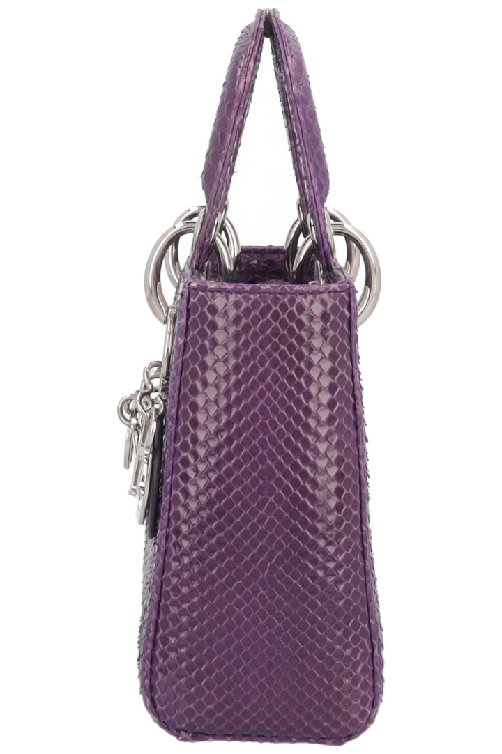 CHRISTIAN DIOR Mini Lady Dior Python Purple