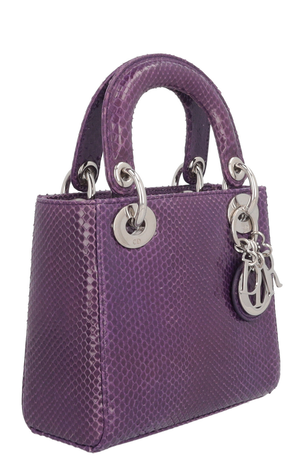 CHRISTIAN DIOR Mini Lady Dior Python Purple