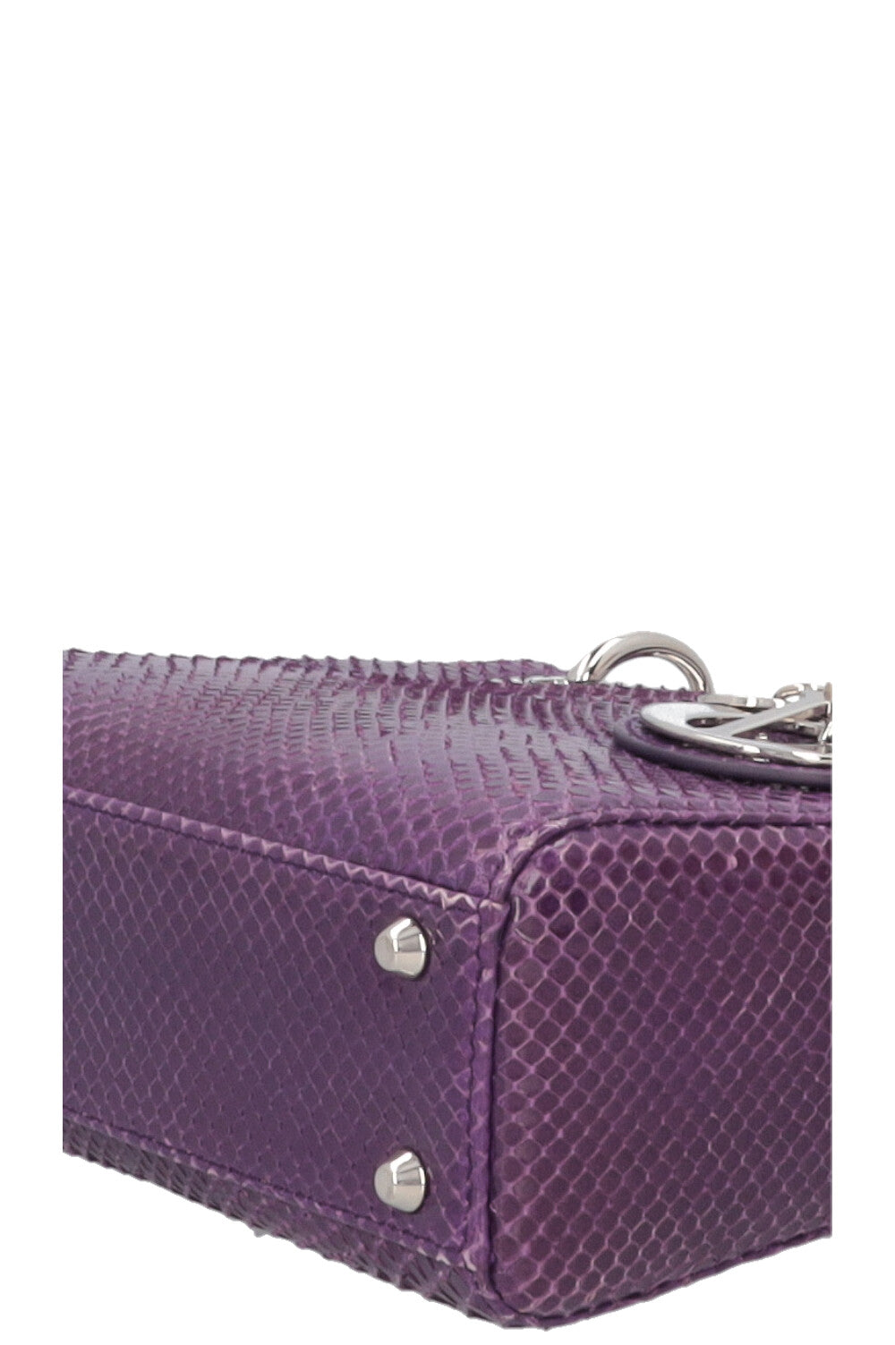 CHRISTIAN DIOR Mini Lady Dior Python Purple