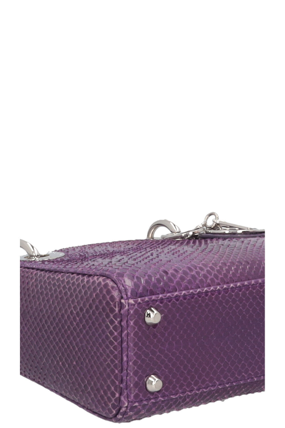 CHRISTIAN DIOR Mini Lady Dior Python Purple