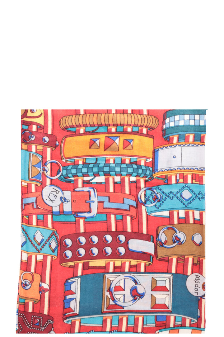 HERMÈS Carré 140 Collier de Chien Cachemire Soie