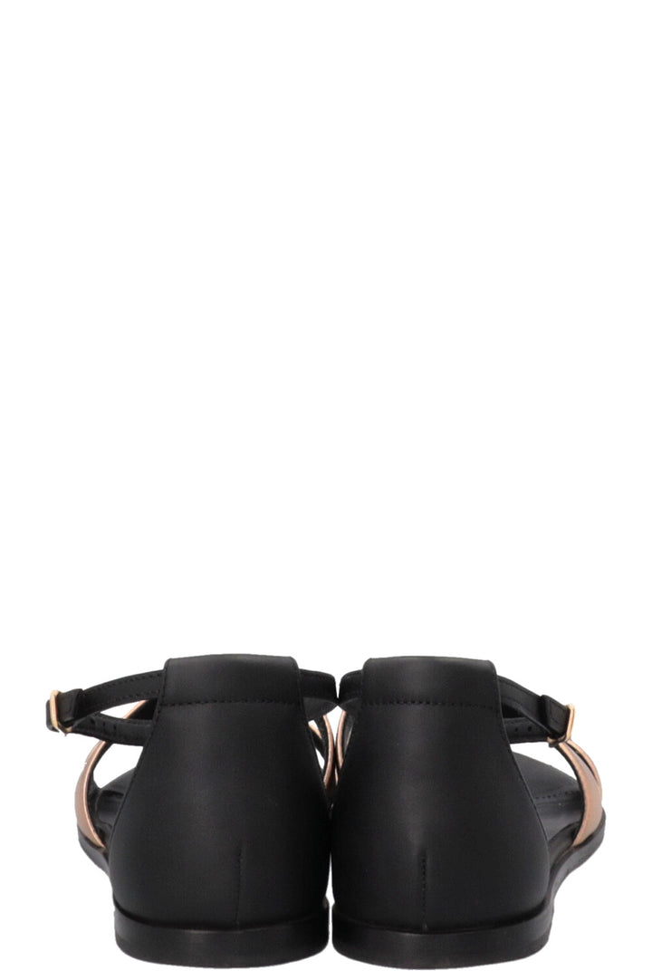 Sandales HERMÈS Santorin Or rose