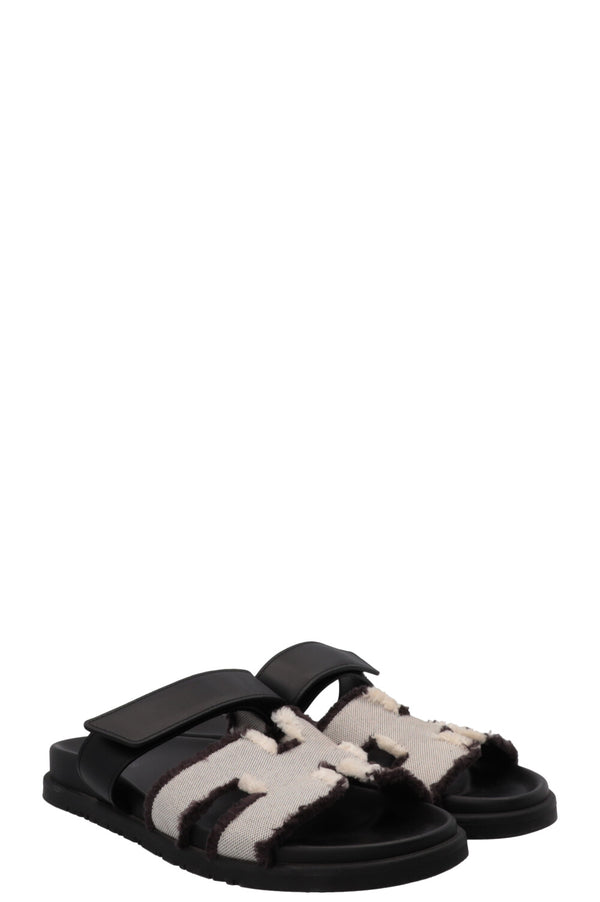 HERMÈS Chypre Sandals Prunoir