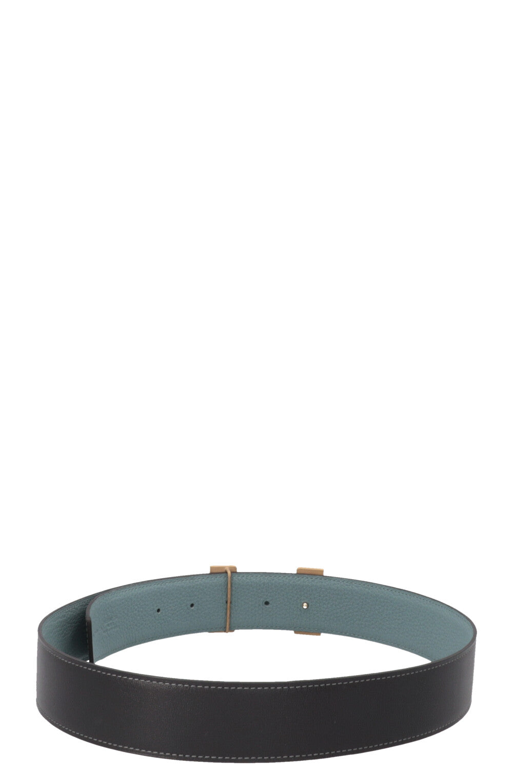 HERMÈS Constance Belt Blue Jean Brown