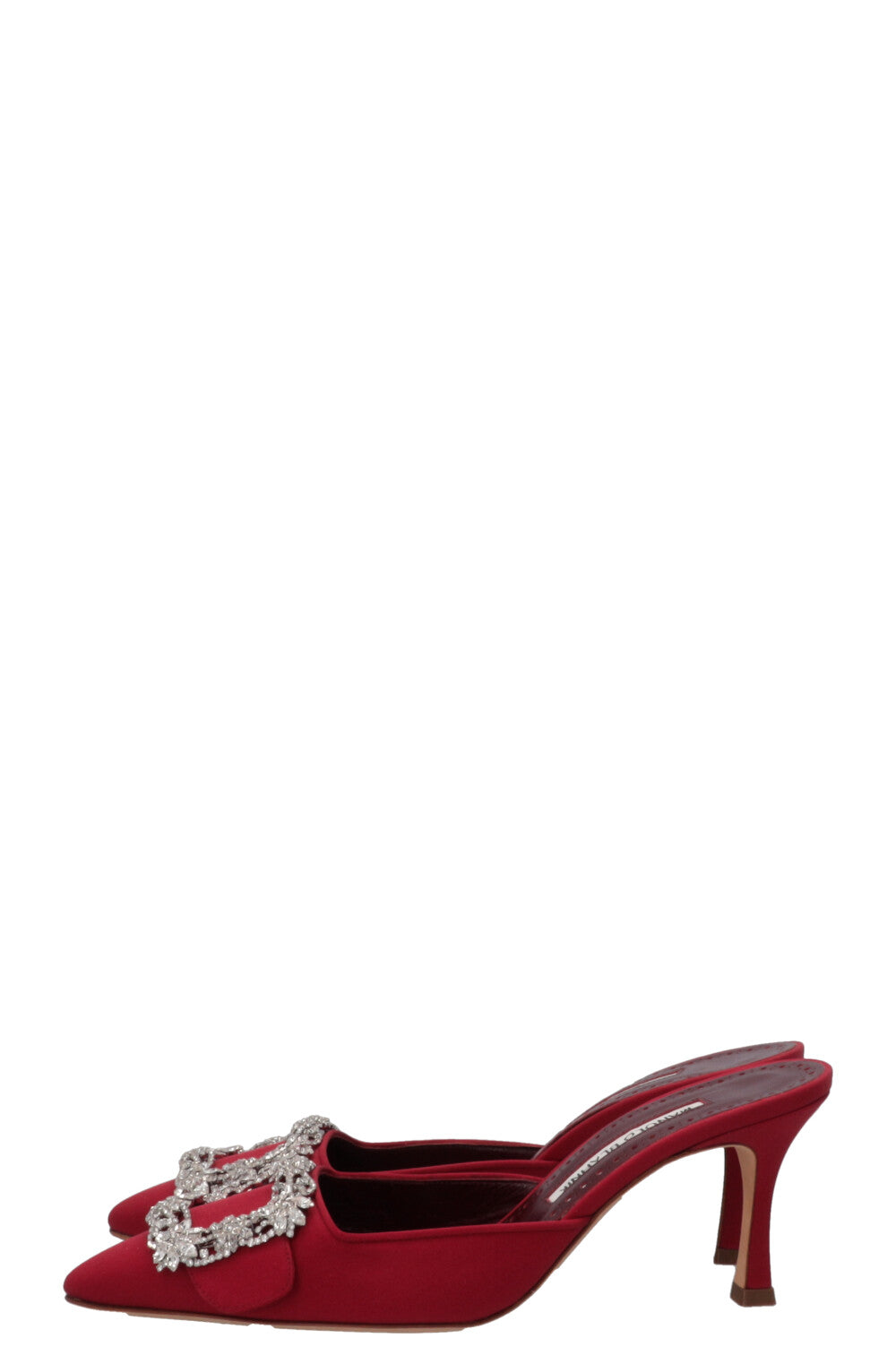 MANOLO BLAHNIK Mayjou Mules Burgundy