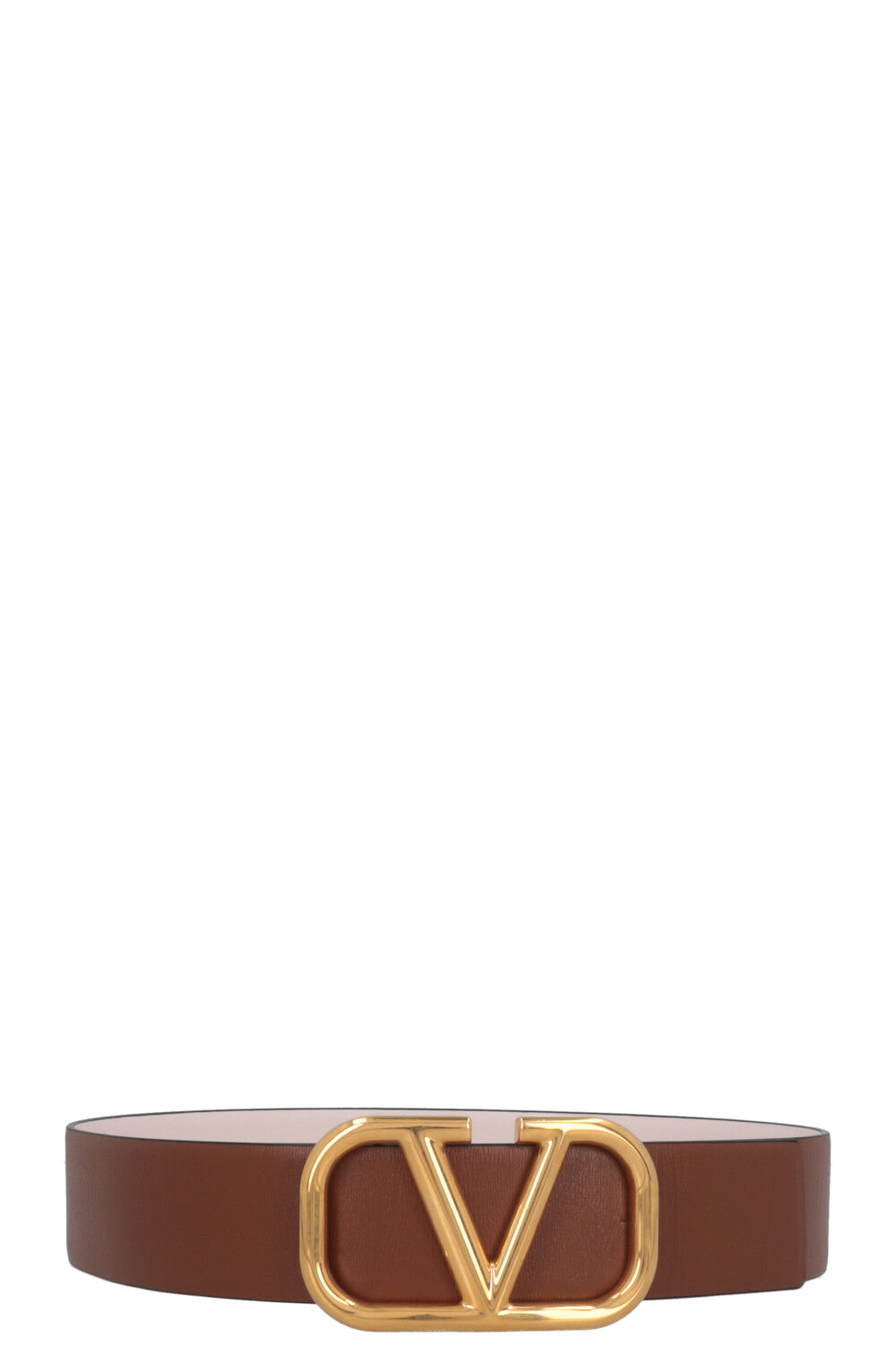 VALENTINO Ceinture réversible V-Logo marron rose