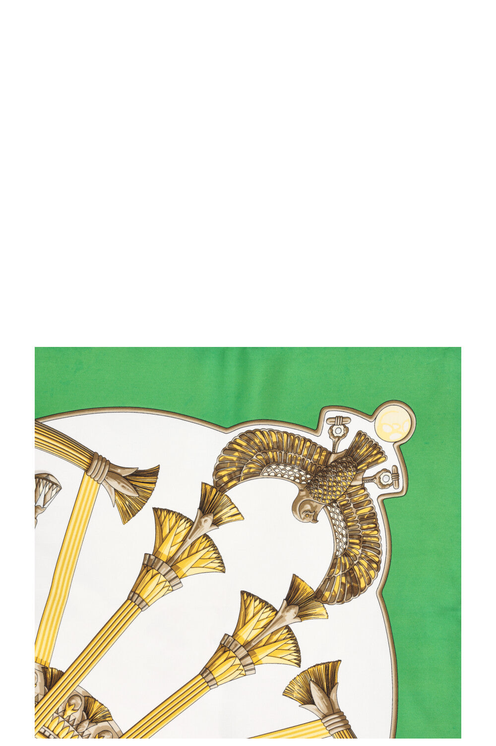 HERMÈS Egypt Carré 90 Silk Green