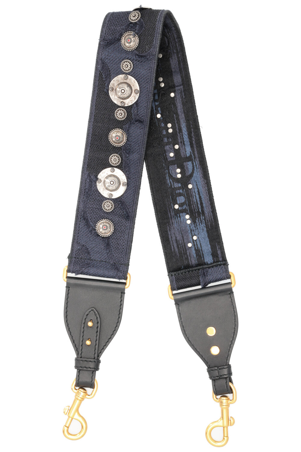 CHRISTIAN DIOR Bandoulière en toile marine