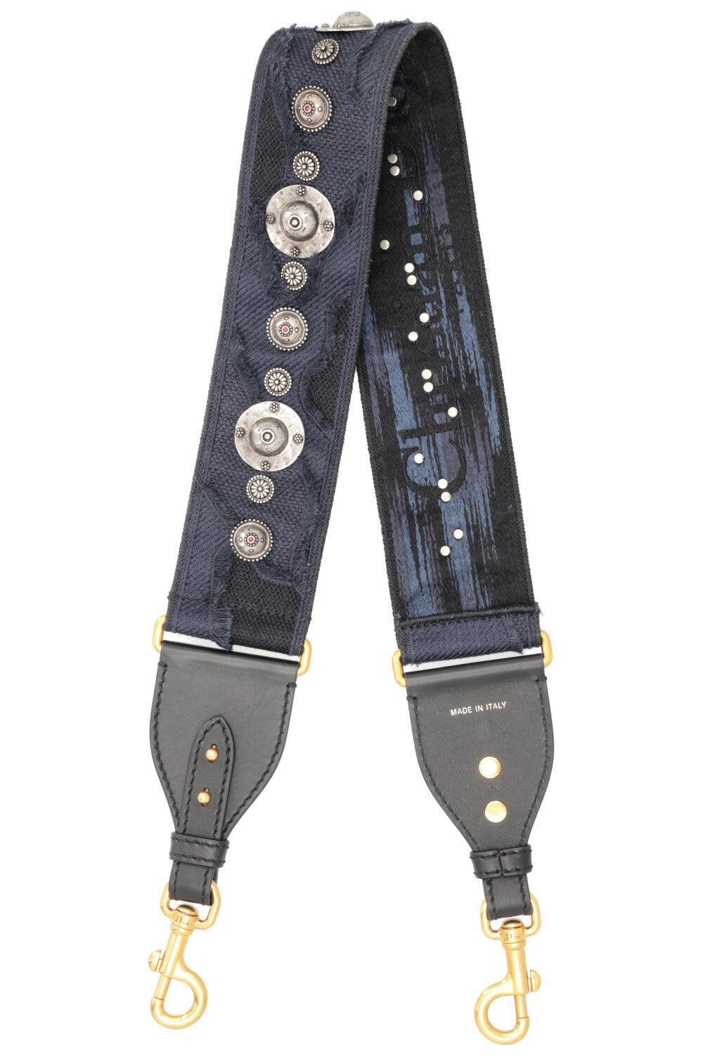 CHRISTIAN DIOR Bandoulière en toile marine