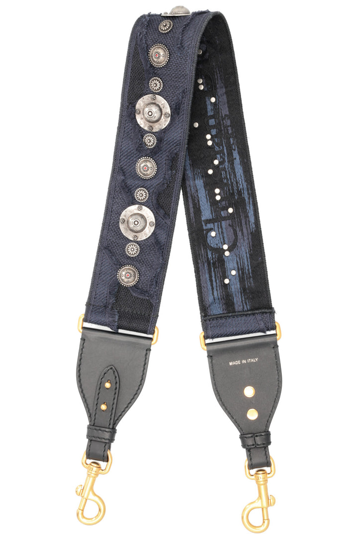 CHRISTIAN DIOR Bandoulière en toile marine