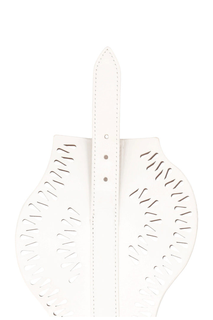 ALAÏA Laser Cut Belt White