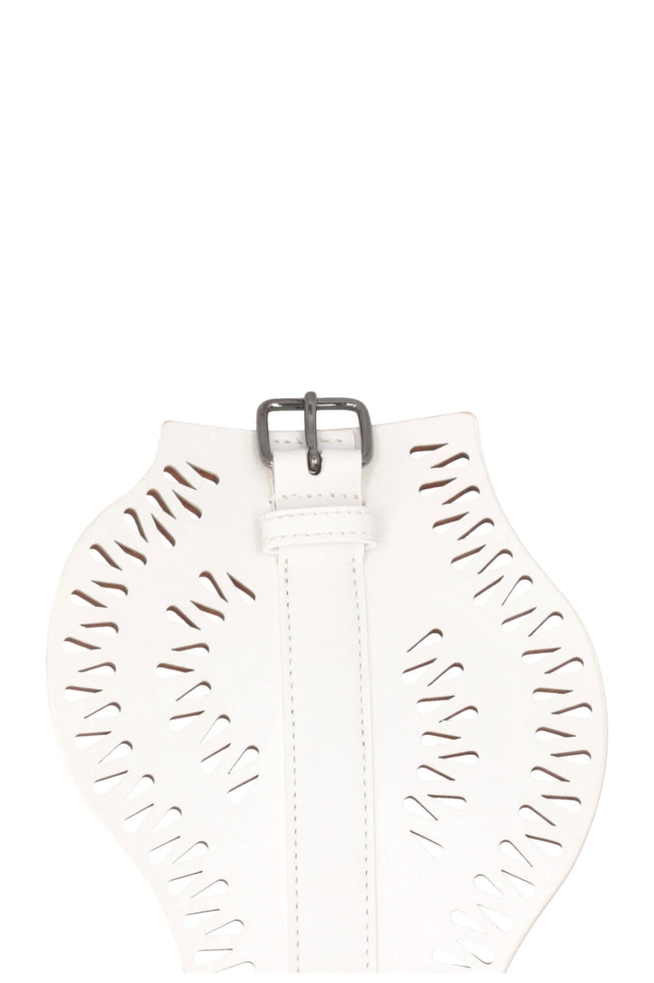 ALAÏA Laser Cut Belt White
